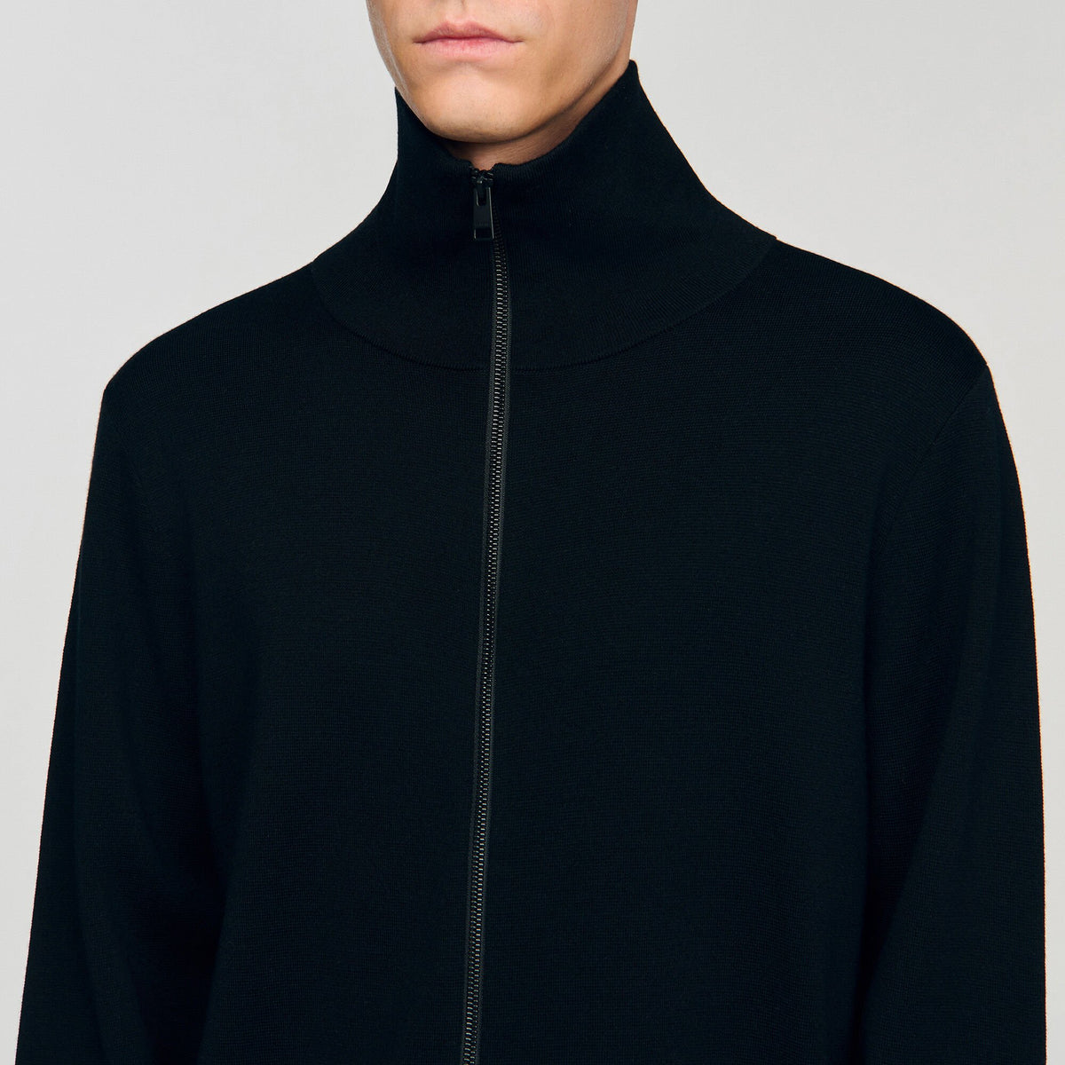 Zip-up wool cardigan | Sandro