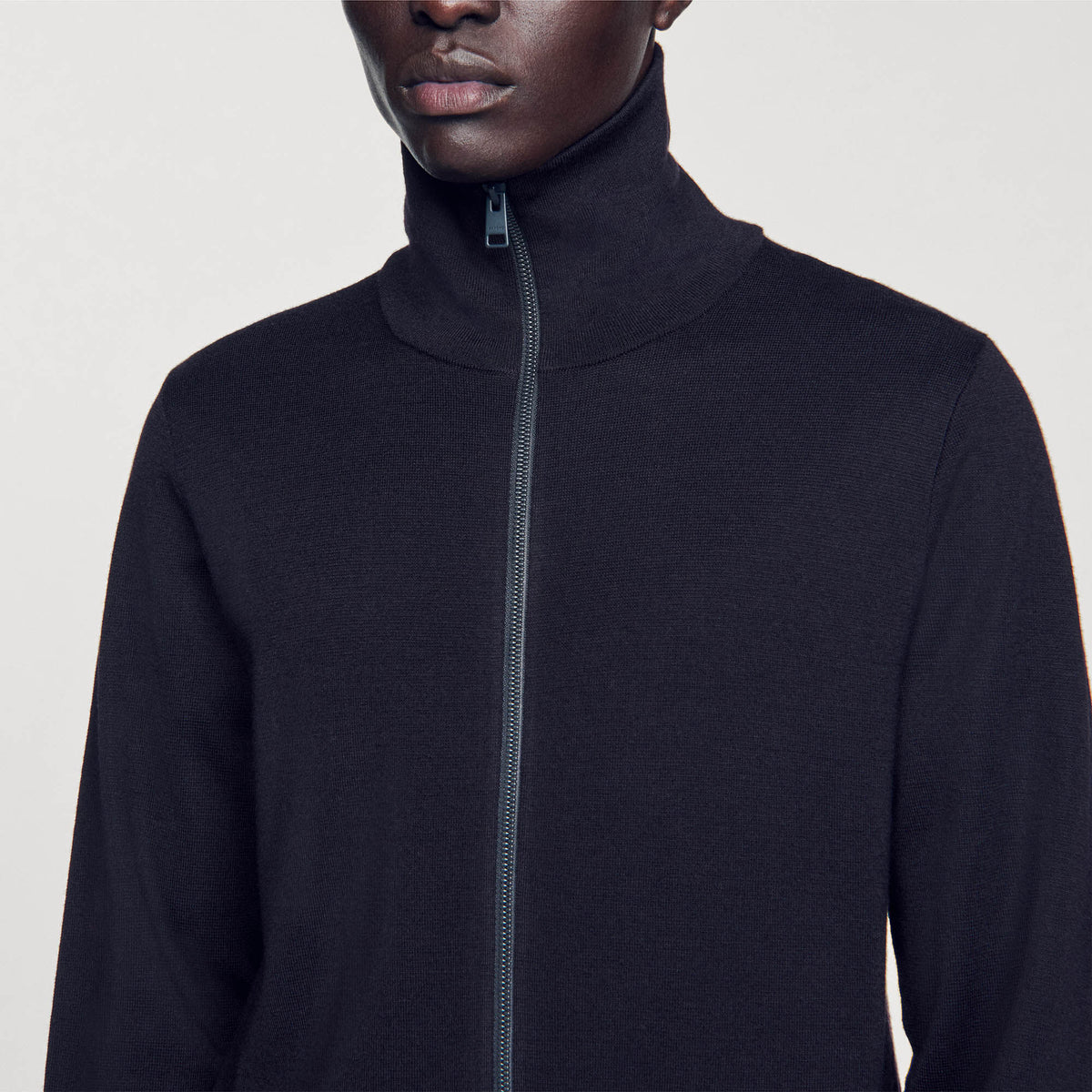 Zip-up wool cardigan | Sandro