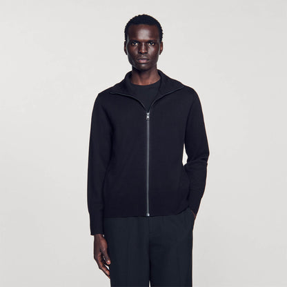 Zip-up wool cardigan | Sandro