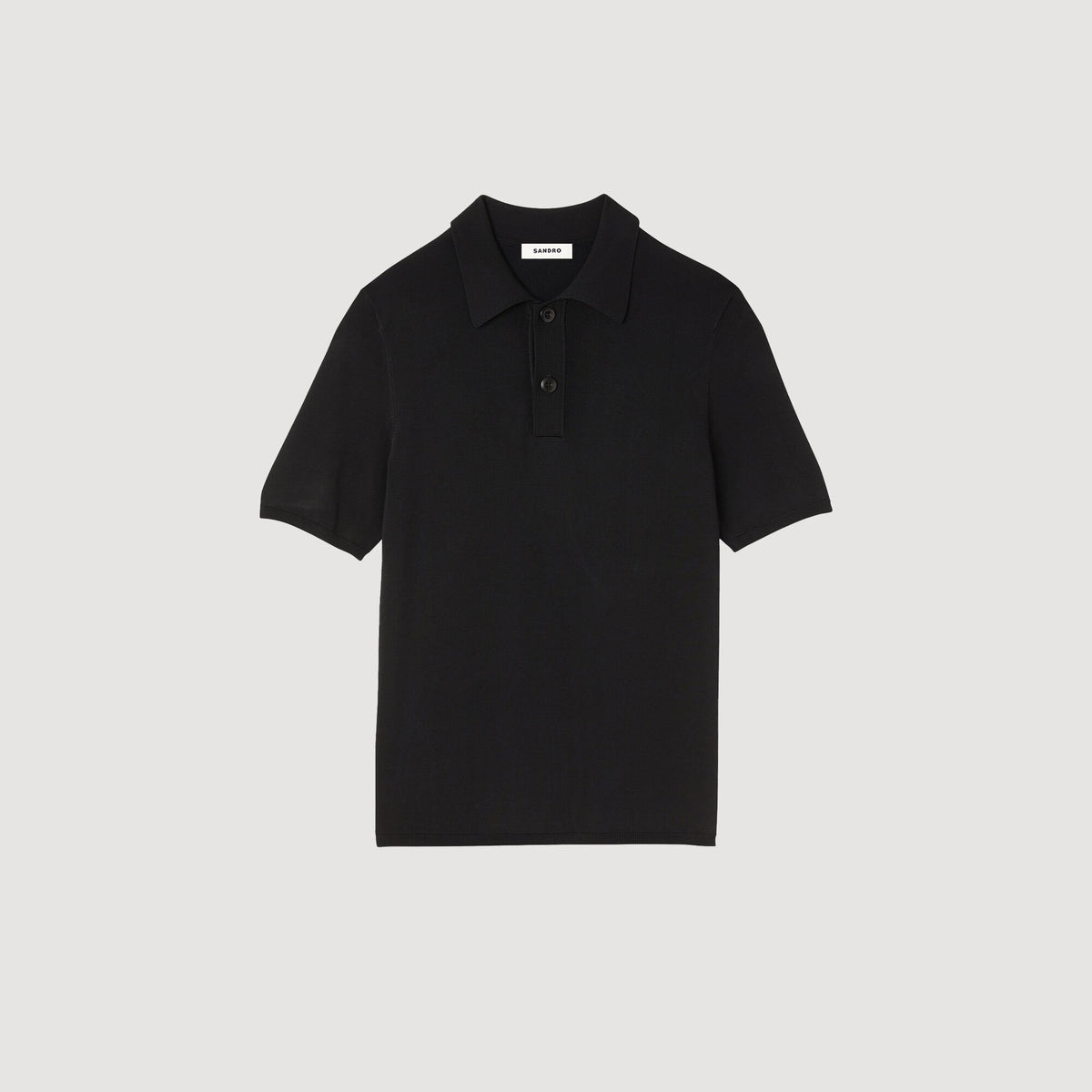 Short-sleeve knitted polo shirt | Sandro