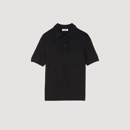 Short-sleeve knitted polo shirt | Sandro