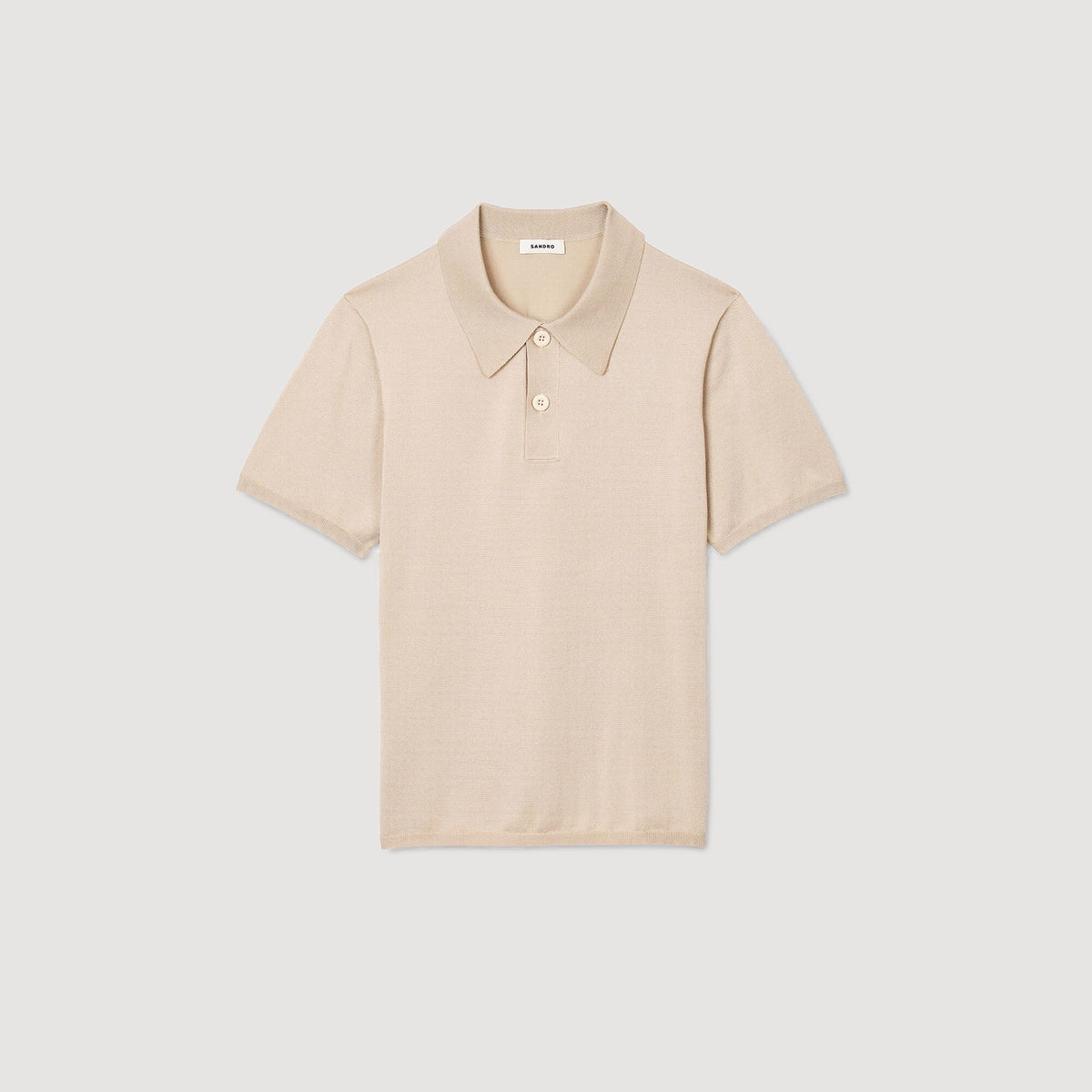 Short-sleeve knitted polo shirt | Sandro