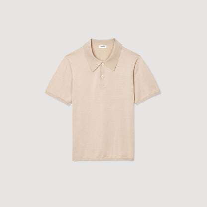Short-sleeve knitted polo shirt | Sandro