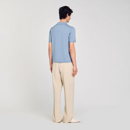 Short-sleeve knitted polo shirt | Sandro