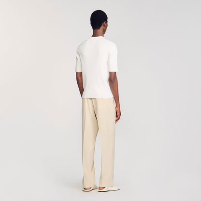 Rib knit polo shirt | Sandro