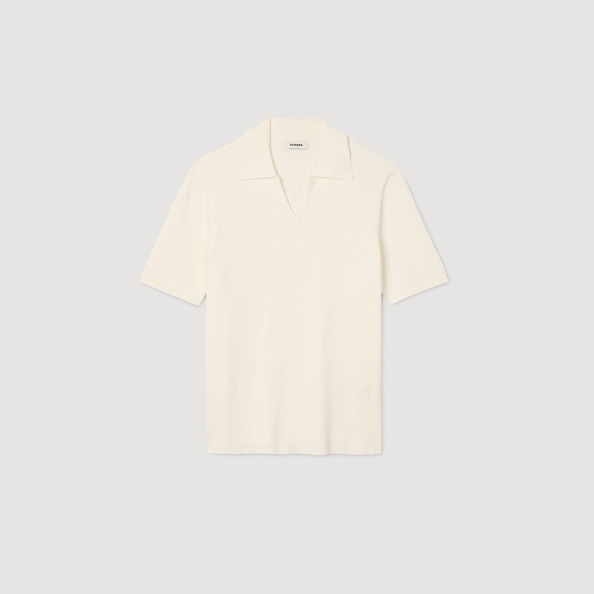 Rib knit polo shirt | Sandro