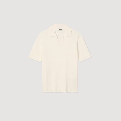 Rib knit polo shirt | Sandro