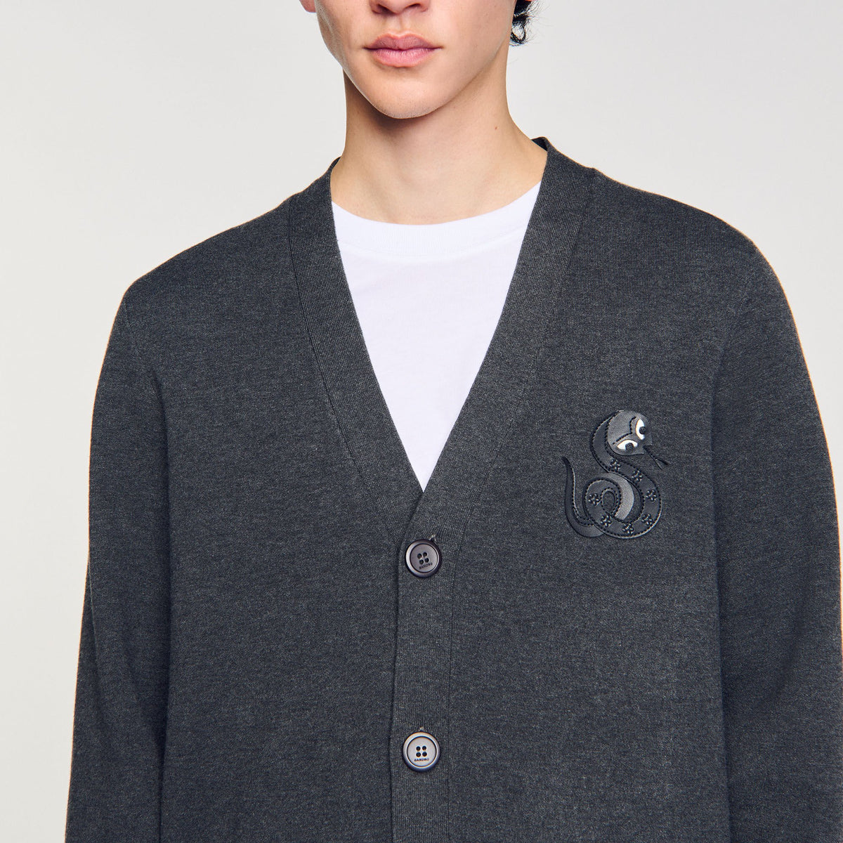 Cardigan with snake detail | Sandro