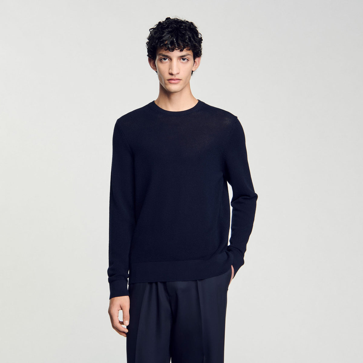 Textured knit sweater | Sandro