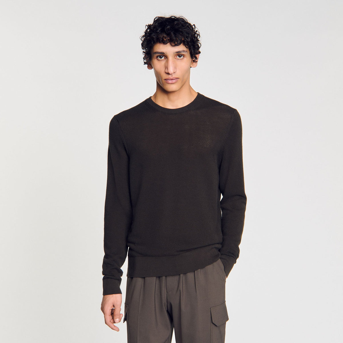 Textured knit sweater | Sandro