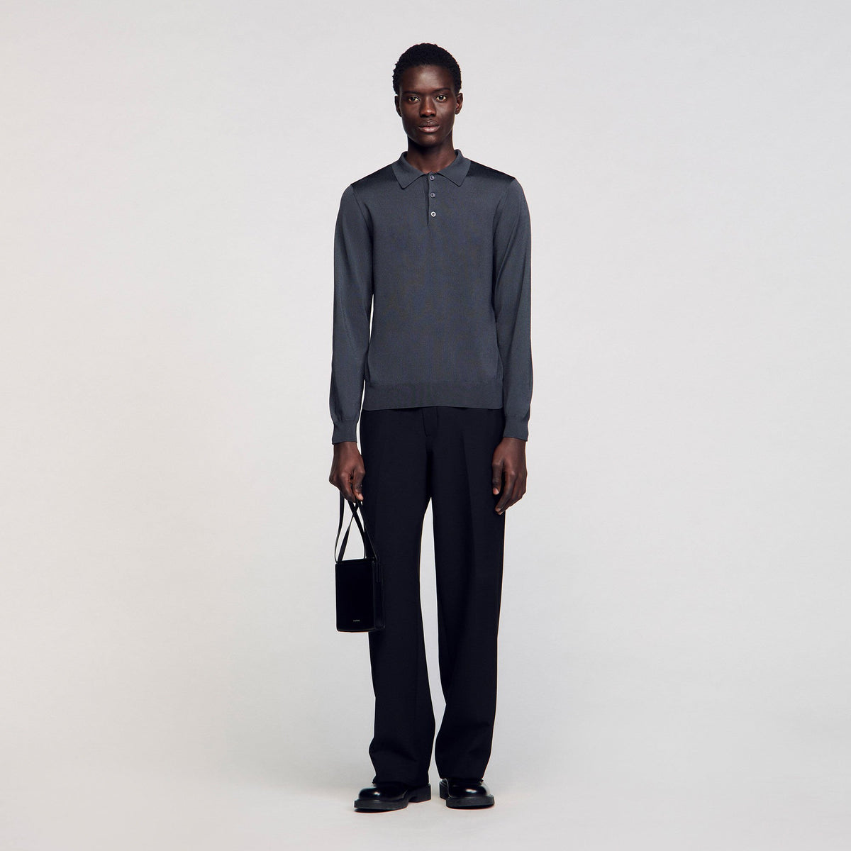 Ribbed polo shirt | Sandro