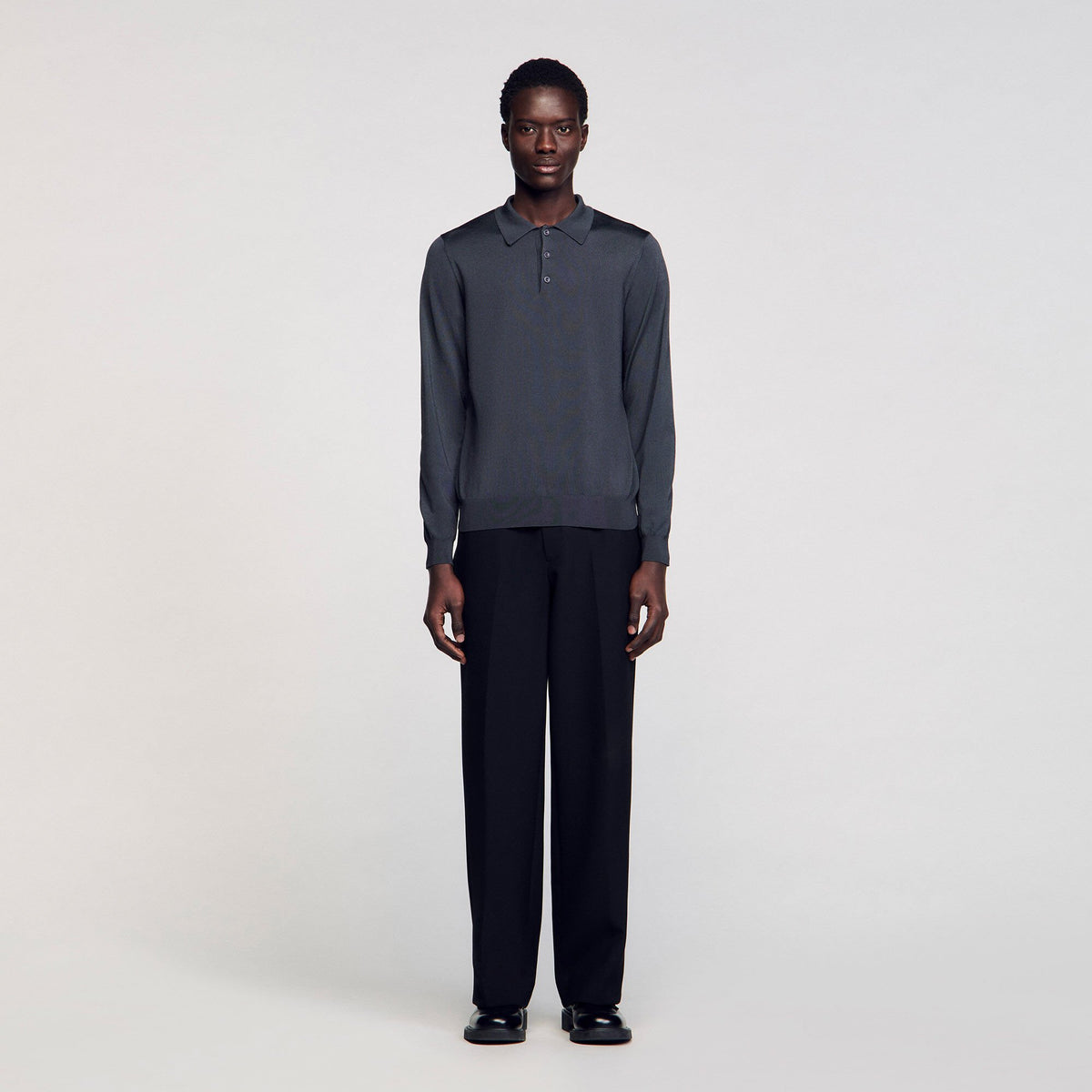 Ribbed polo shirt | Sandro