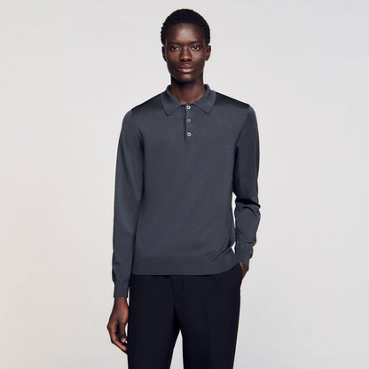 Ribbed polo shirt | Sandro