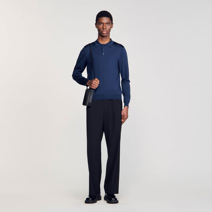 Ribbed polo shirt | Sandro