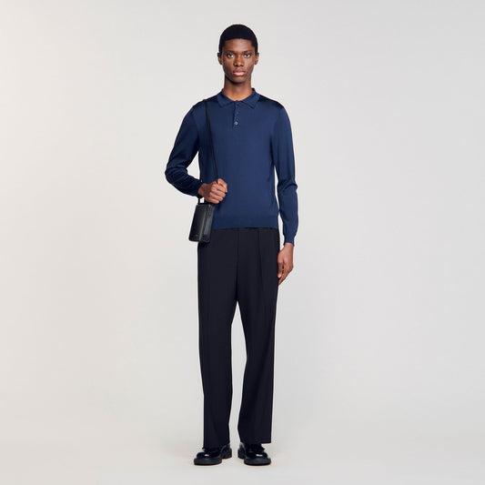 Ribbed polo shirt | Sandro