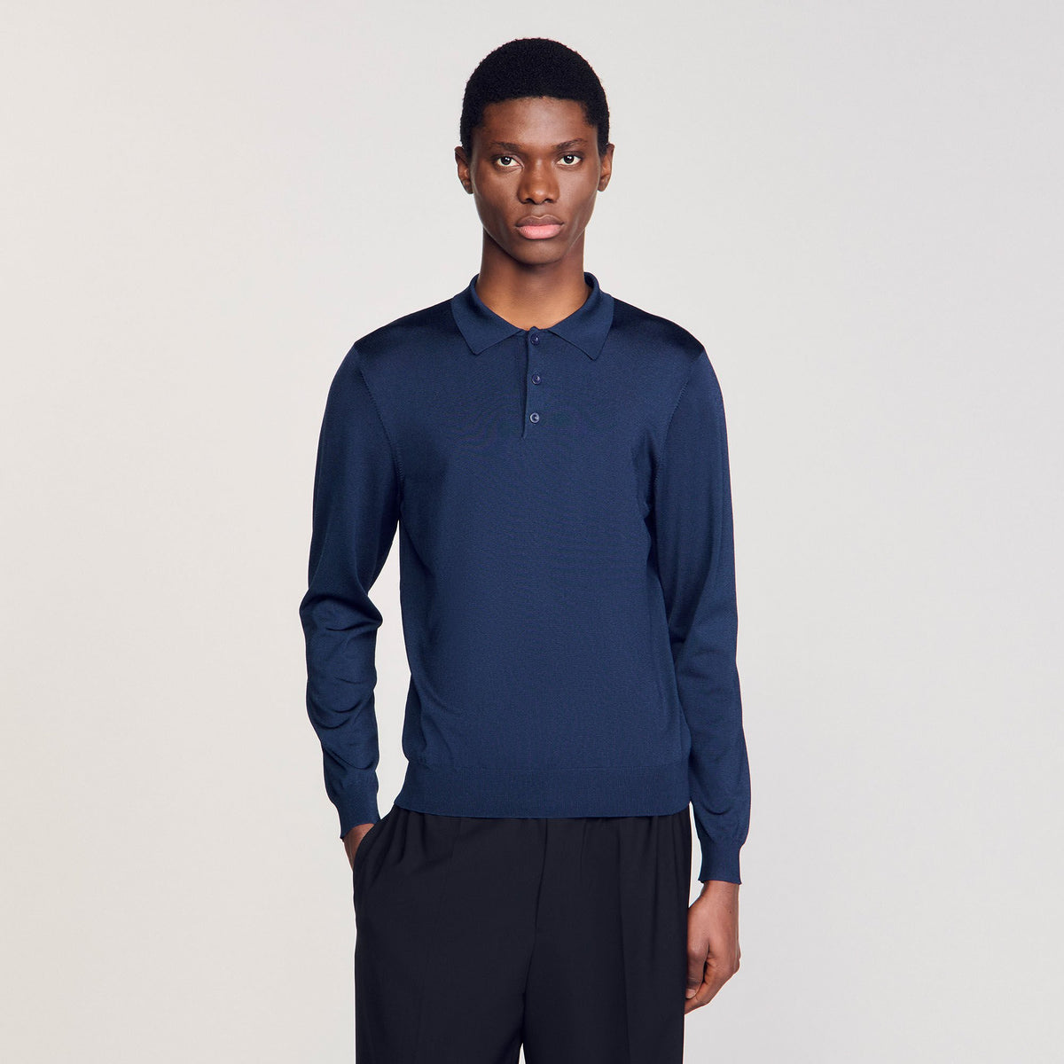 Ribbed polo shirt | Sandro