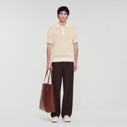 Cotton shirt with polo collar | Sandro