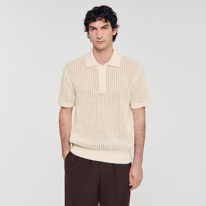 Cotton shirt with polo collar | Sandro