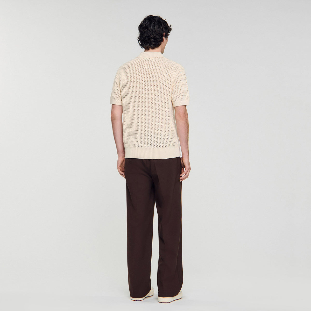 Cotton shirt with polo collar | Sandro