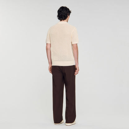 Cotton shirt with polo collar | Sandro