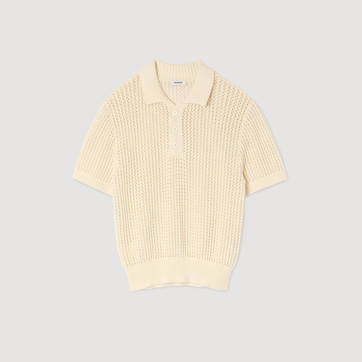 Cotton shirt with polo collar | Sandro