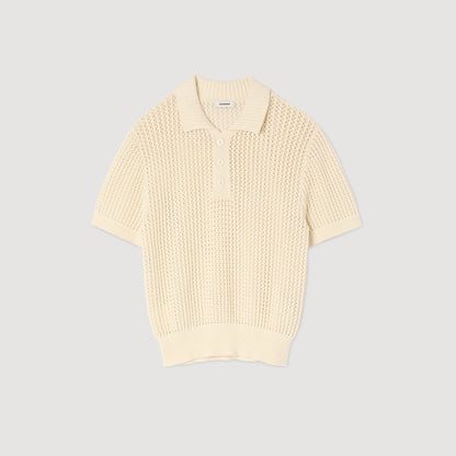 Cotton shirt with polo collar | Sandro