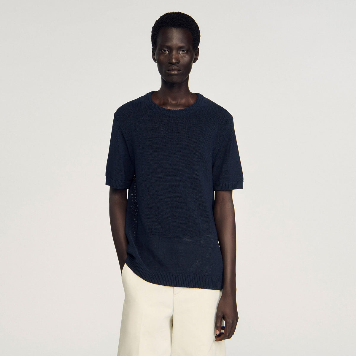 Fine knit T-shirt | Sandro