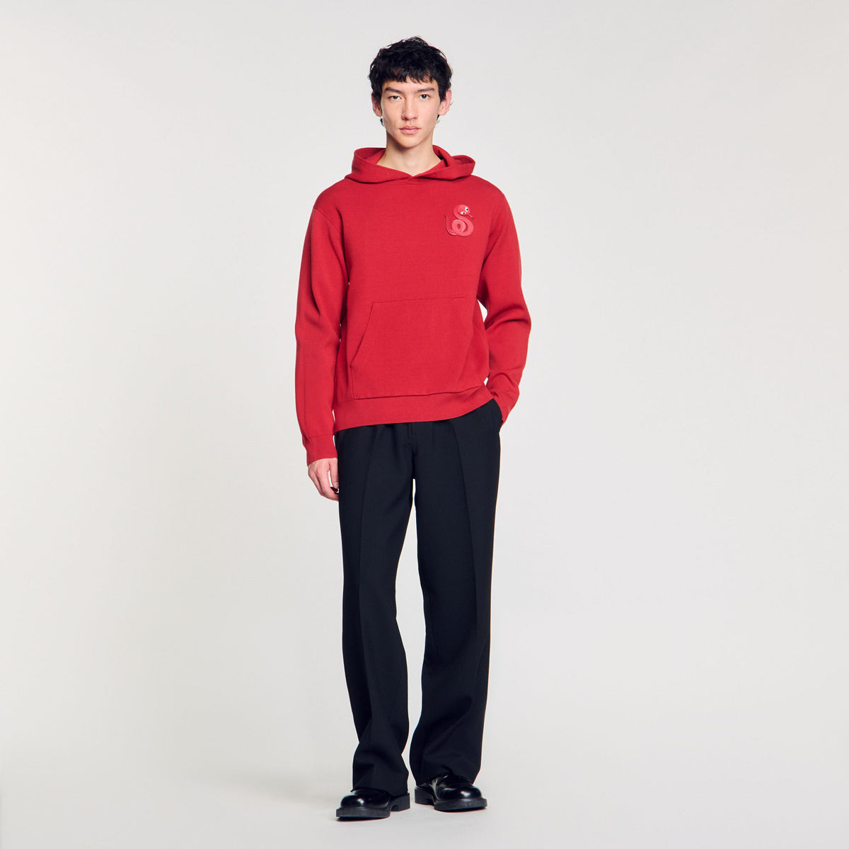 Knit sweatshirt with snake detail | Sandro