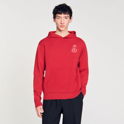Knit sweatshirt with snake detail | Sandro