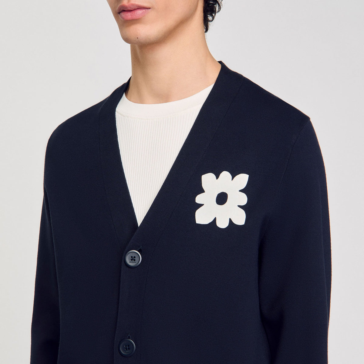 Cardigan with flower detail | Sandro