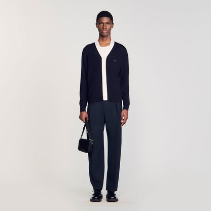 Cardigan with patches | Sandro
