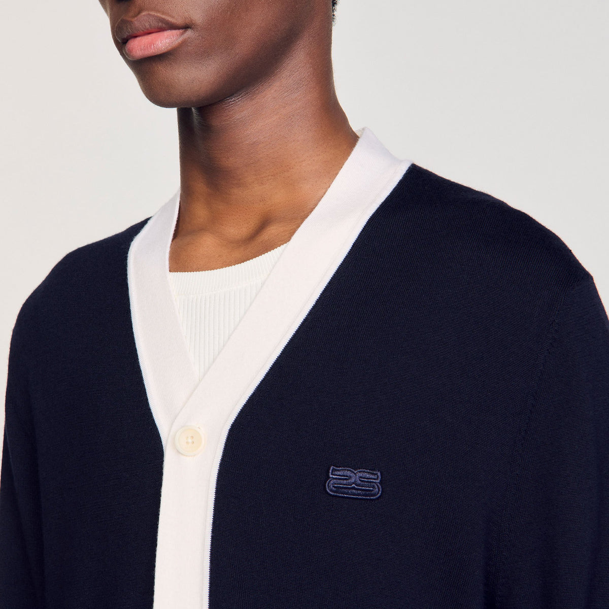 Cardigan with patches | Sandro