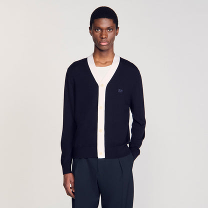 Cardigan with patches | Sandro