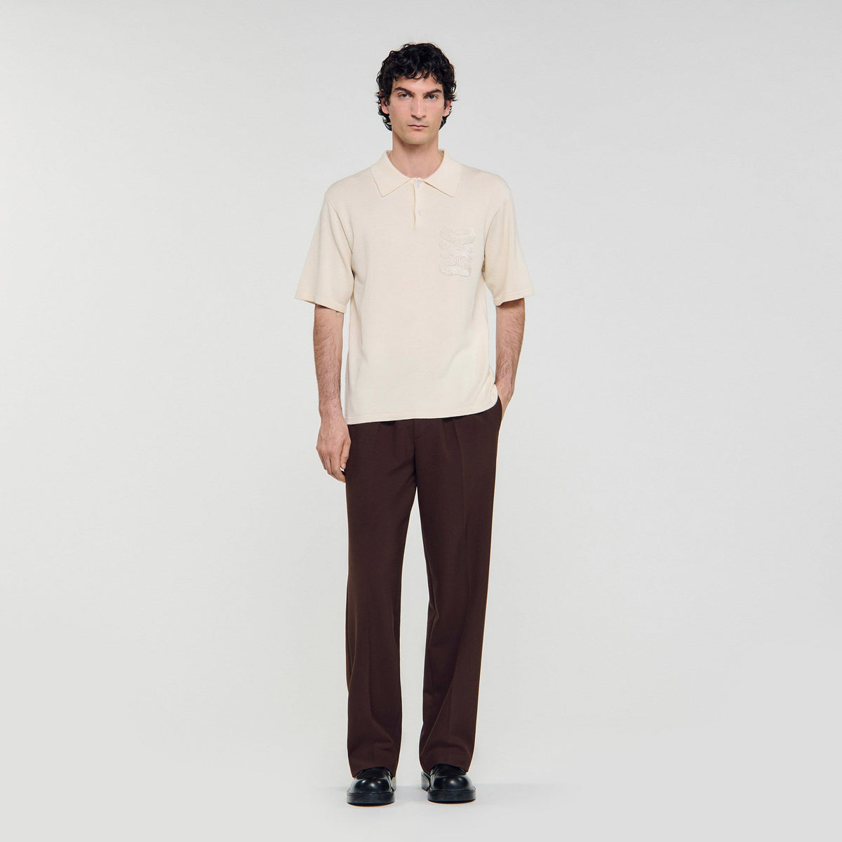 Polo with rope embroidery | Sandro