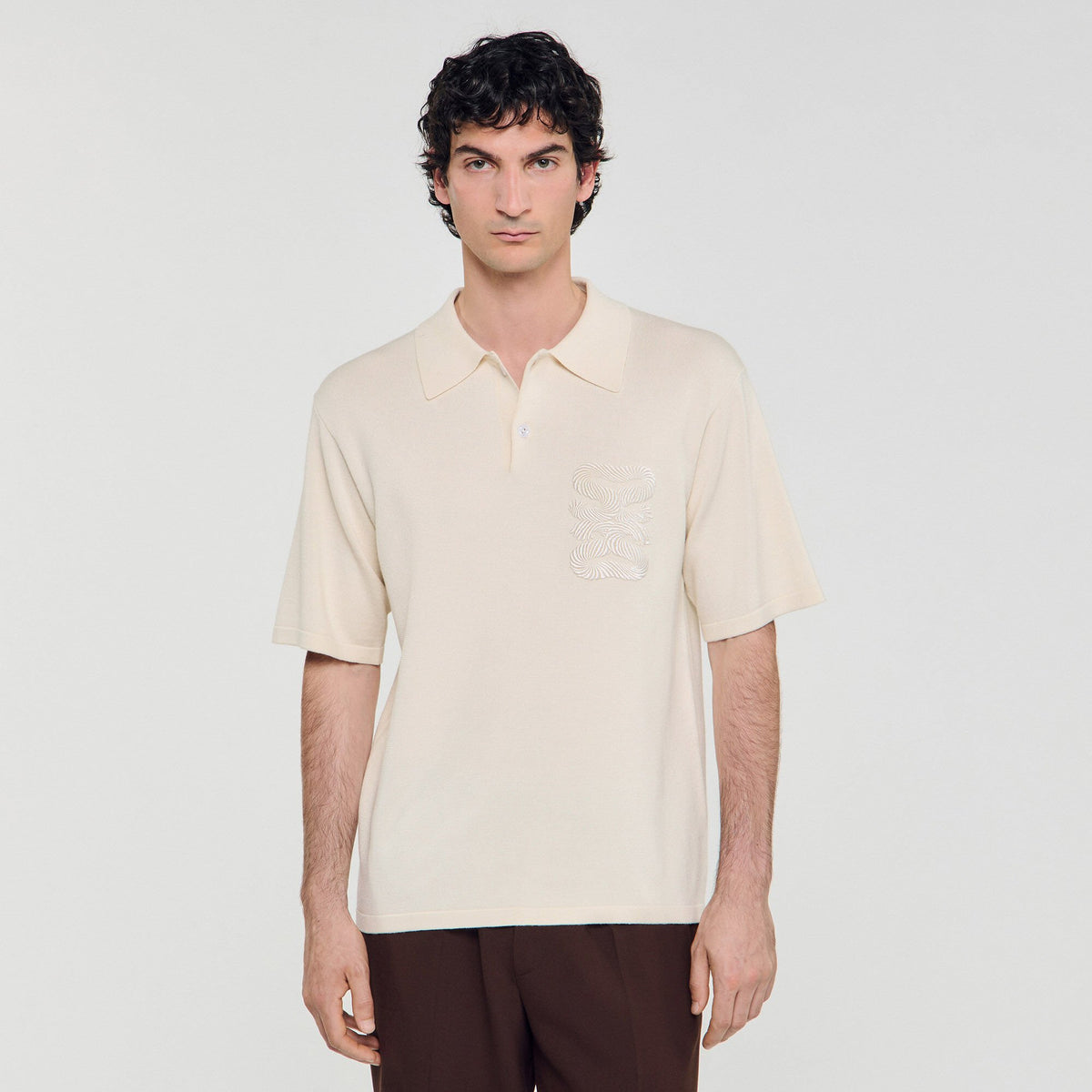 Polo with rope embroidery | Sandro