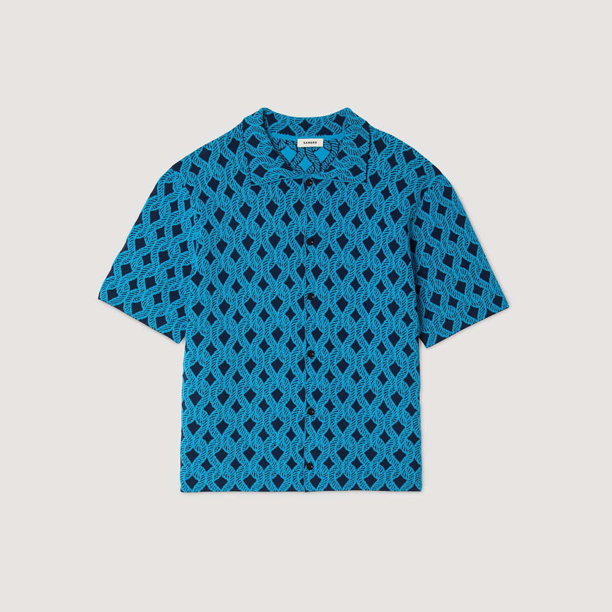 Rope jacquard cardigan shirt | Sandro