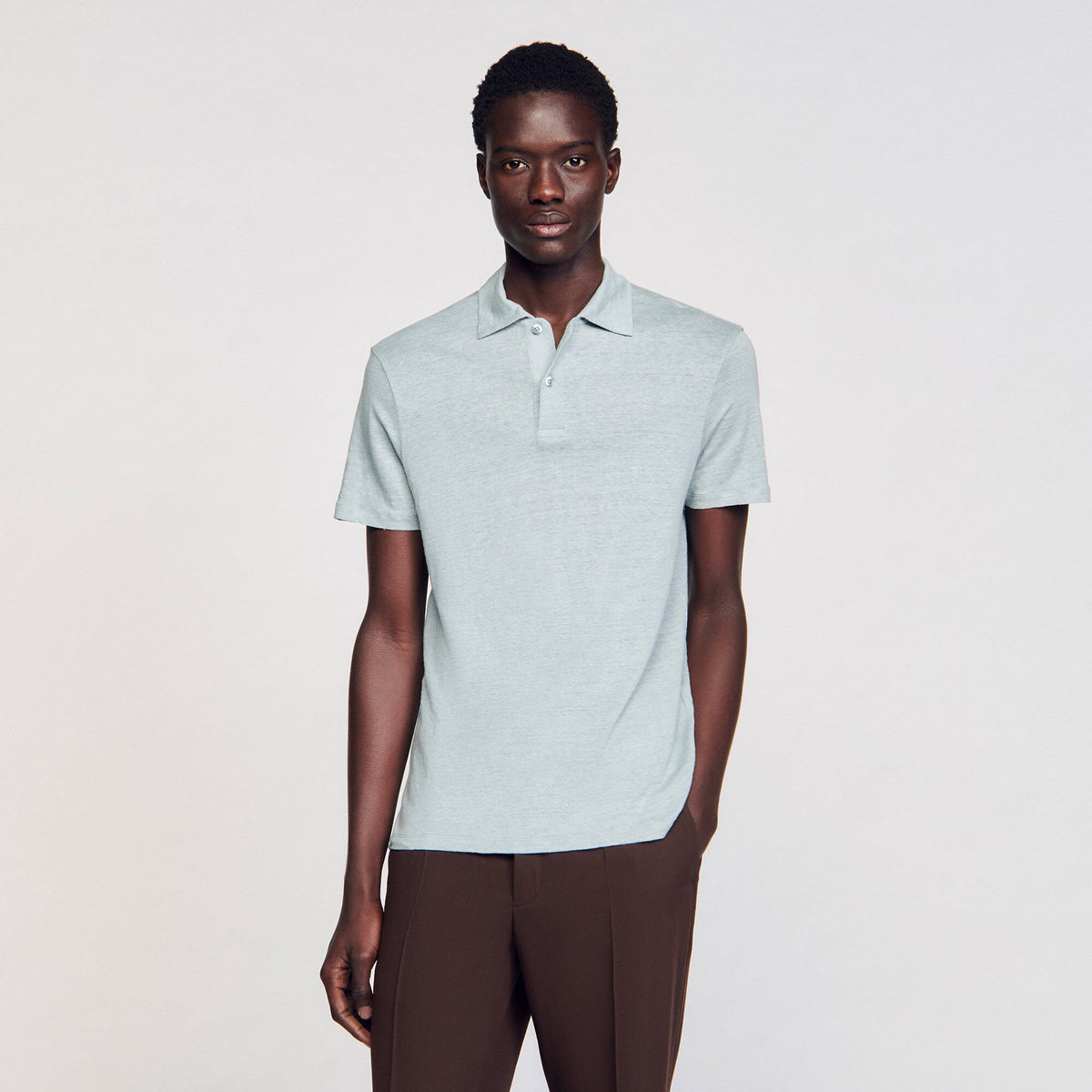 Linen polo shirt | Sandro