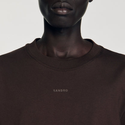 Cotton T-shirt with logo | Sandro