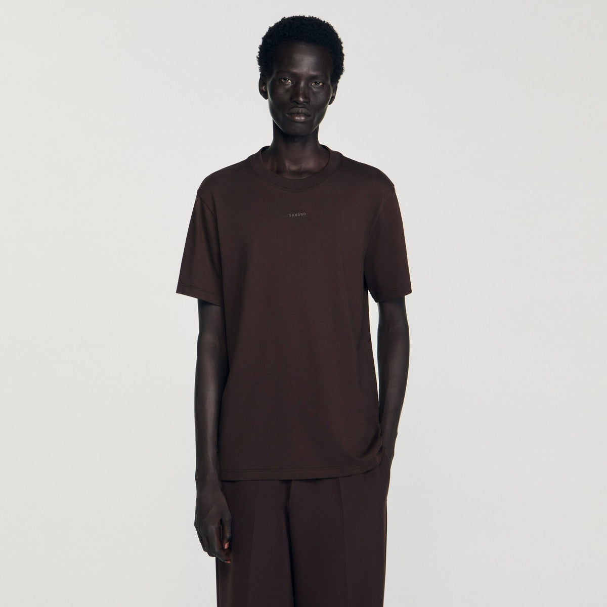 Cotton T-shirt with logo | Sandro