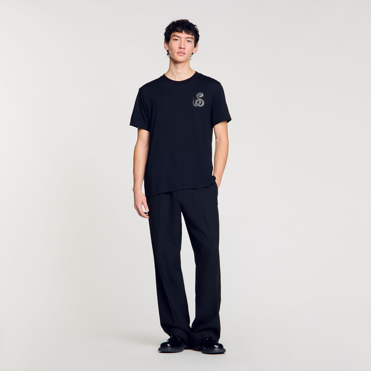 T-shirt with snake detail | Sandro