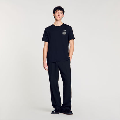 T-shirt with snake detail | Sandro