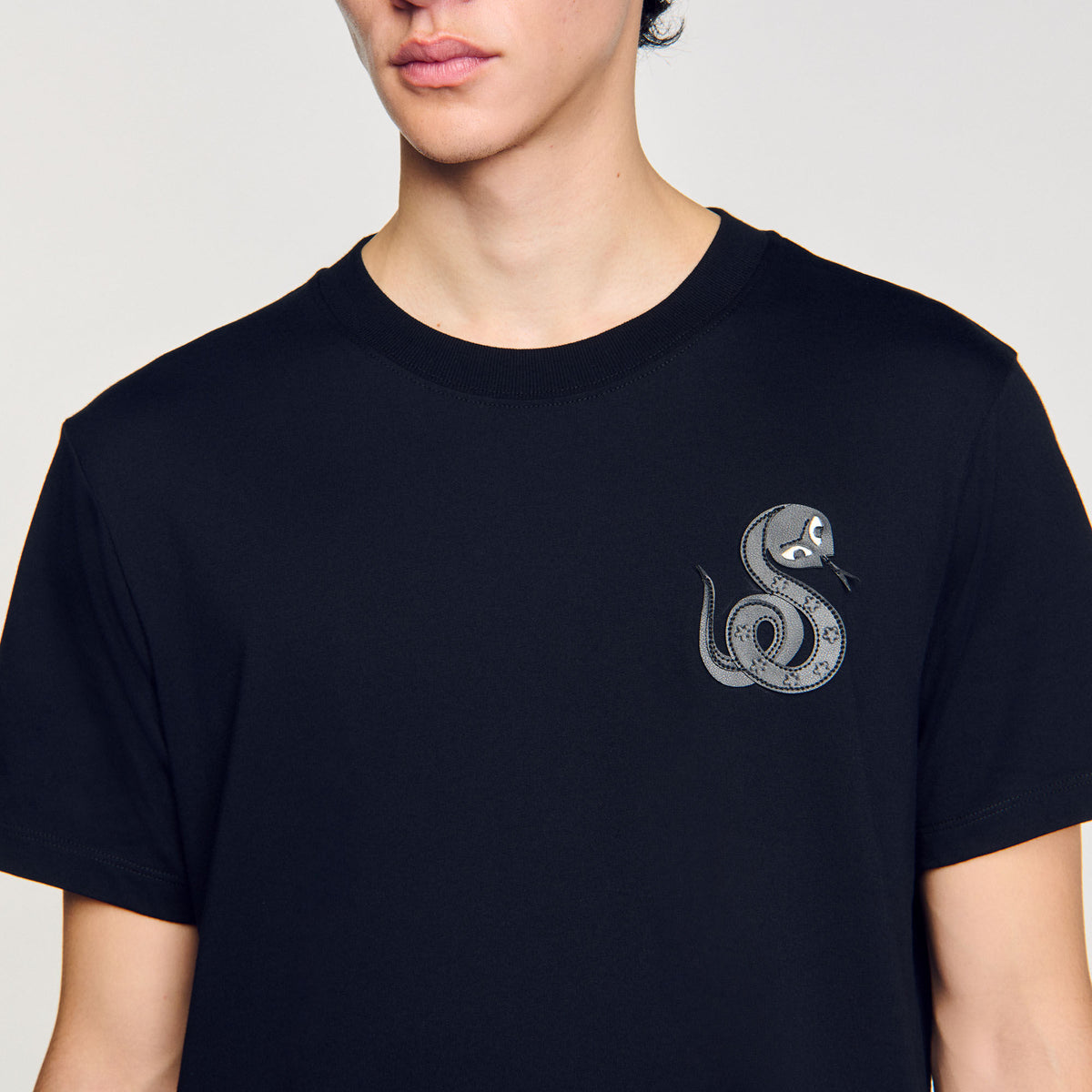 T-shirt with snake detail | Sandro