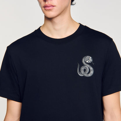 T-shirt with snake detail | Sandro