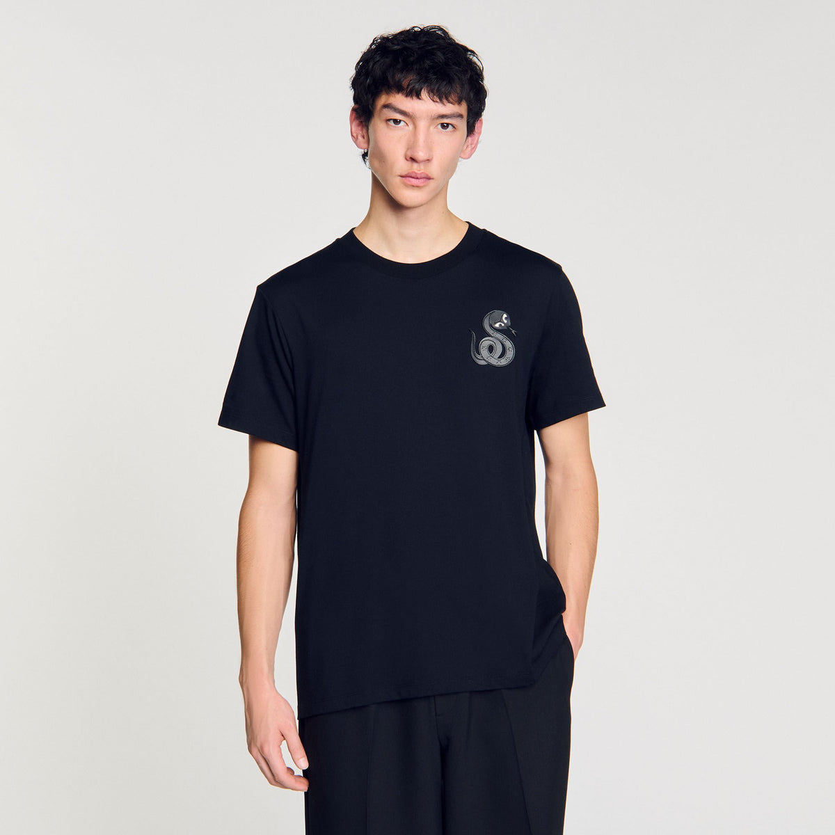 T-shirt with snake detail | Sandro