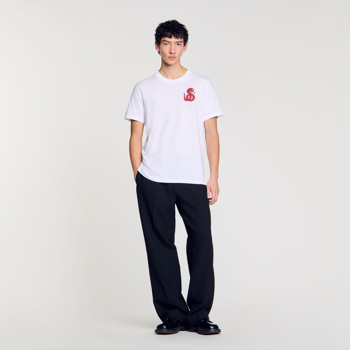 T-shirt with snake detail | Sandro