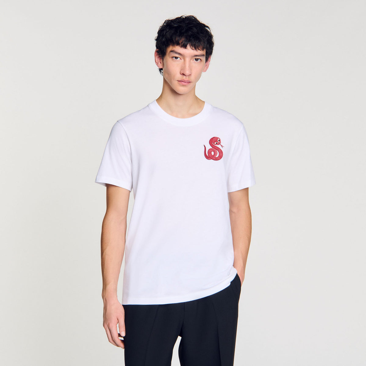 T-shirt with snake detail | Sandro