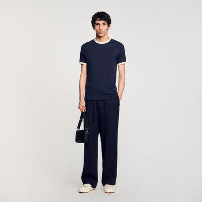Two-tone patch T-shirt | Sandro