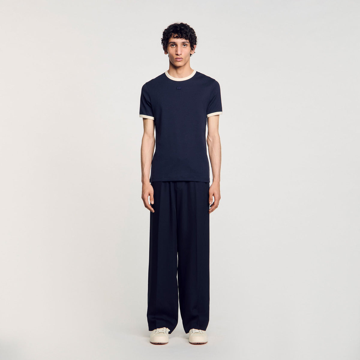 Two-tone patch T-shirt | Sandro