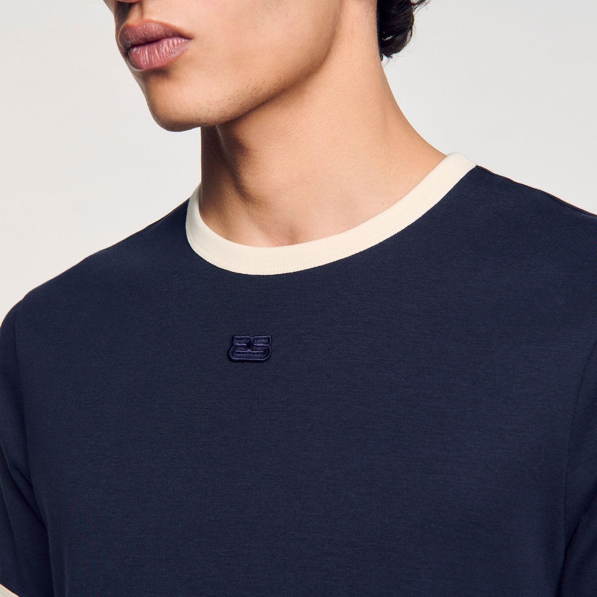 Two-tone patch T-shirt | Sandro