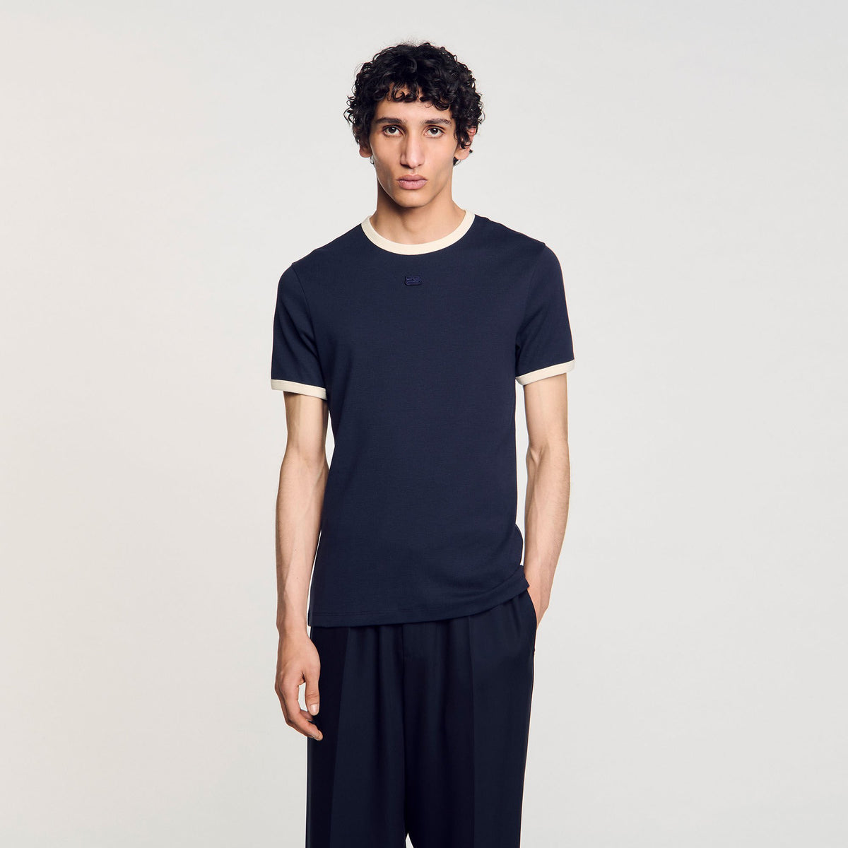 Two-tone patch T-shirt | Sandro